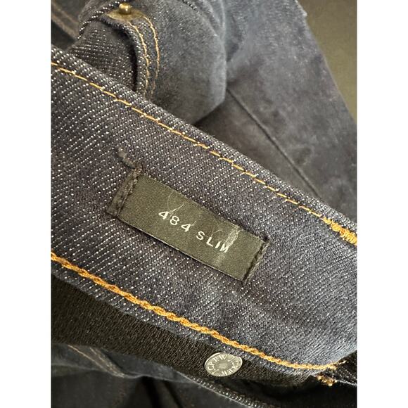J.Crew Destination 484 Slim Dark Wash Blue Denim Jeans Men's Size 32 x 34 - Picture 7 of 11